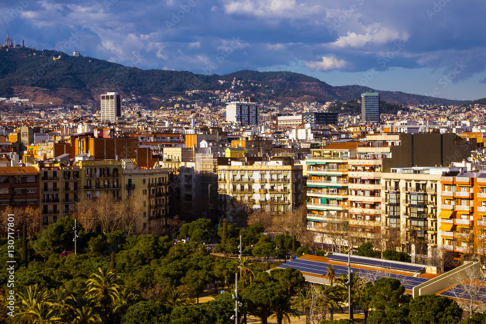 Urban landscape in Barcelona Catalonia