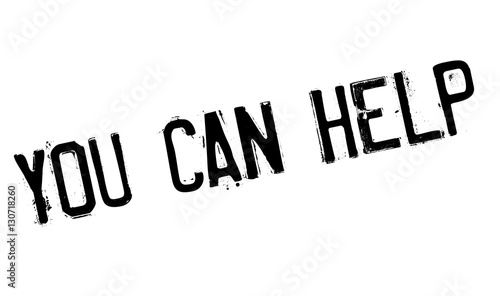 You Can Help rubber stamp