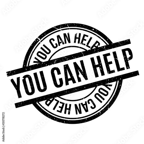 You Can Help rubber stamp