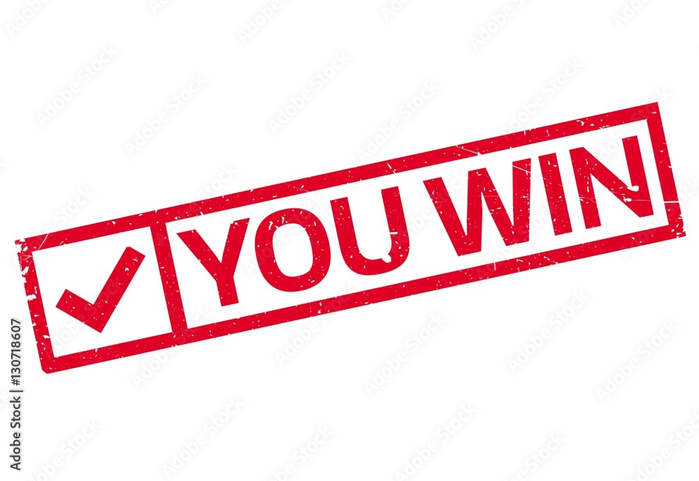 You Win rubber stamp You Win rubber stamp