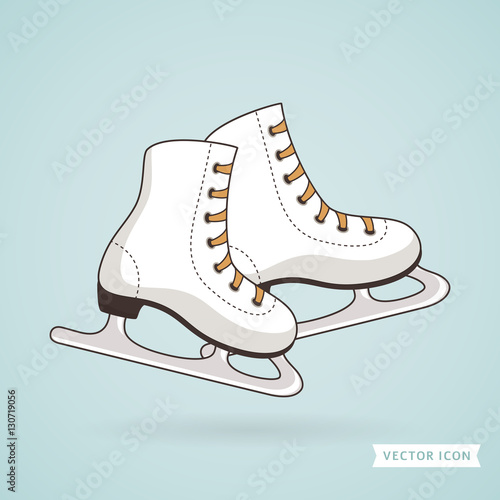 Ice skates. Vector illustration.