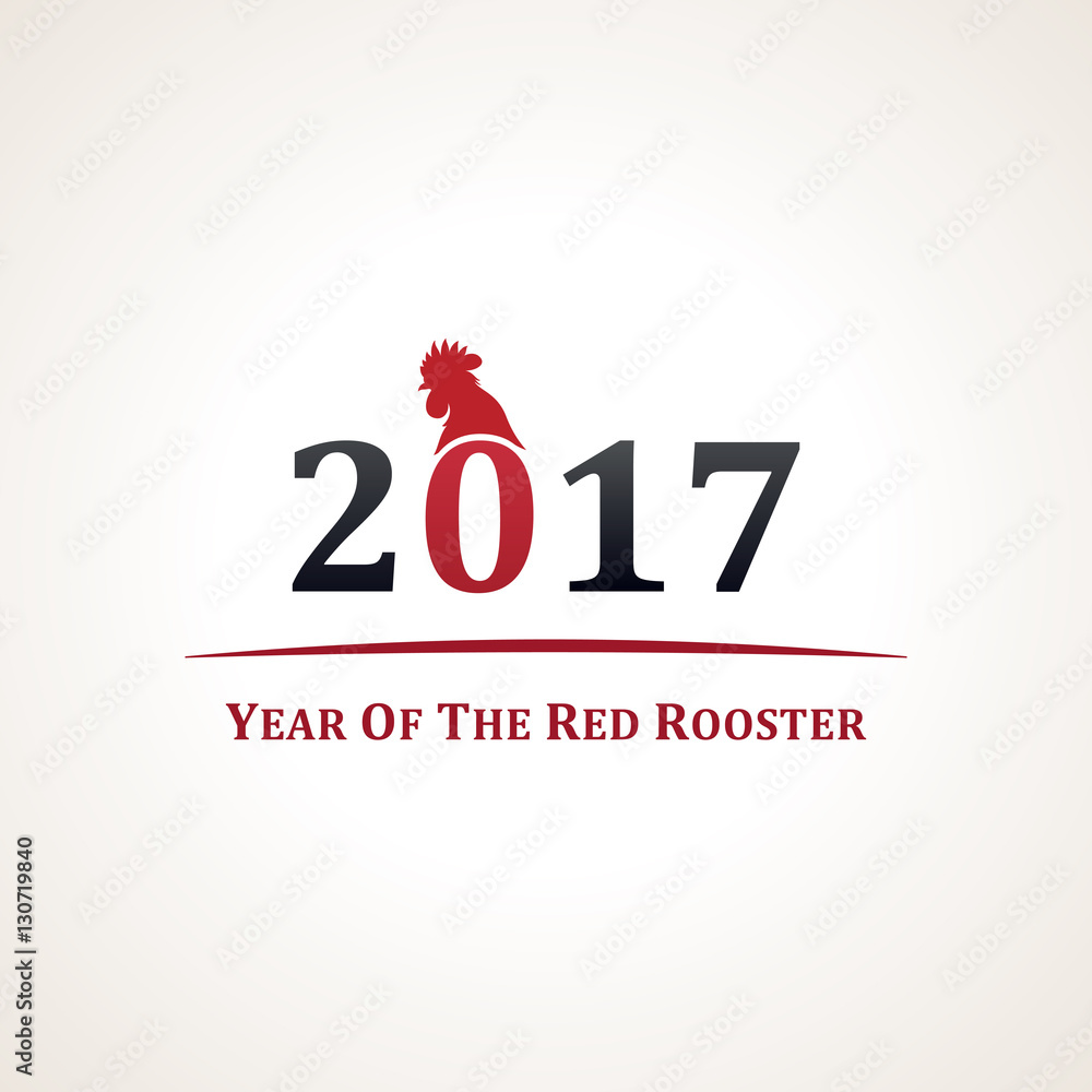 Vector red rooster, symbol of 2017. The emblem the New Year according to the Chinese calendar Vector red rooster, symbol of 2017. The emblem the New Year according to the Chinese calendar