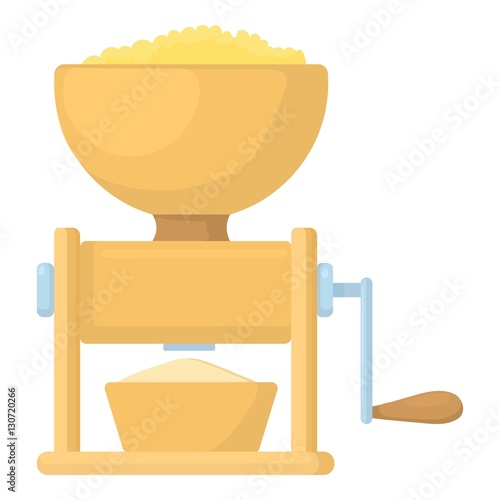 Meat grinder icon. Cartoon illustration of meat grinder vector icon for web
