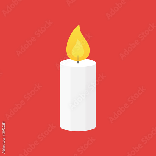 Candle vector isolated 