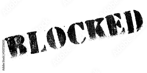 Blocked rubber stamp