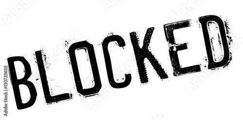 Blocked rubber stamp