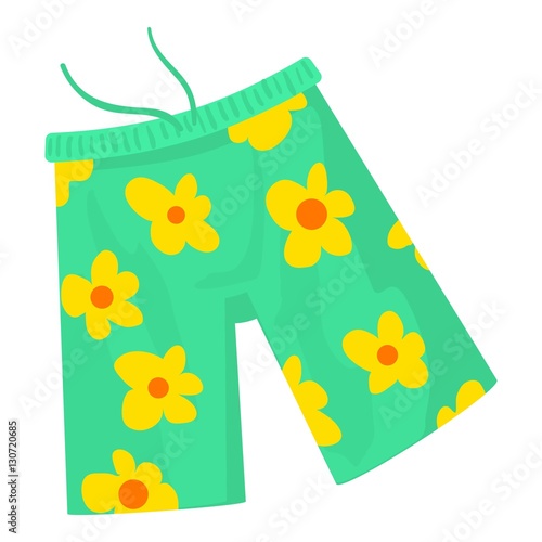 Beach shorts icon. Cartoon illustration of beach shorts vector icon for web