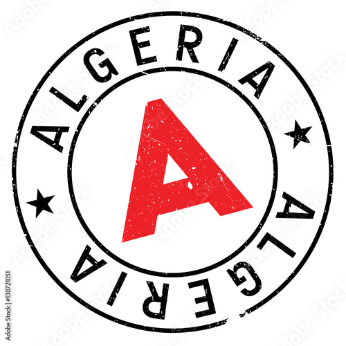 Algeria stamp rubber grunge