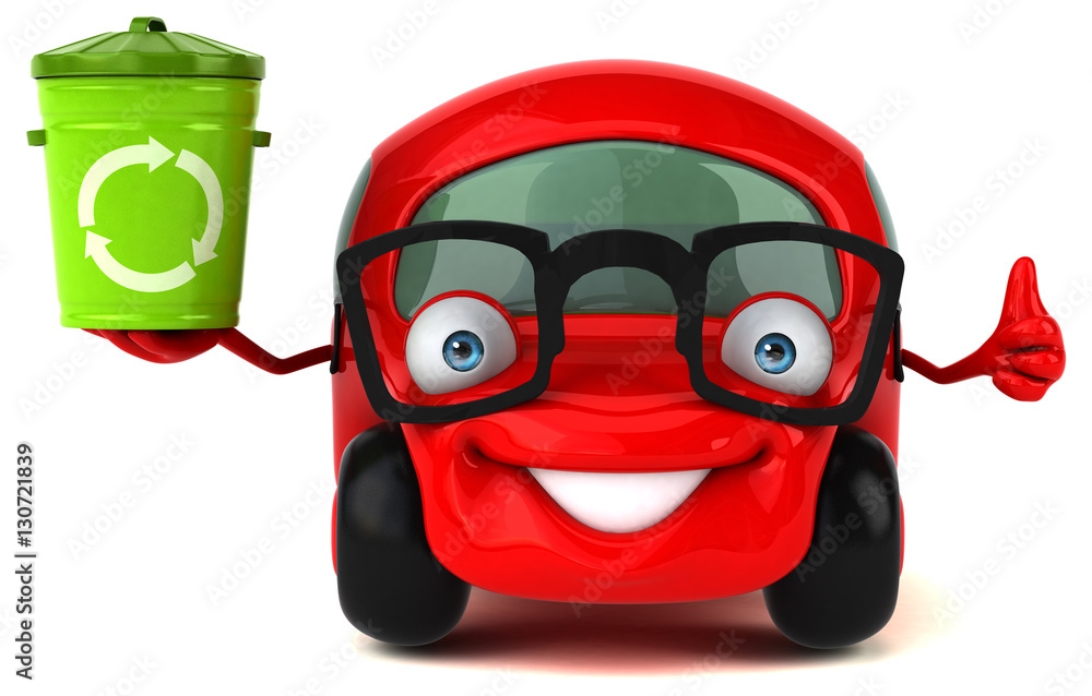 Fun car - 3D Illustration Fun car - 3D Illustration