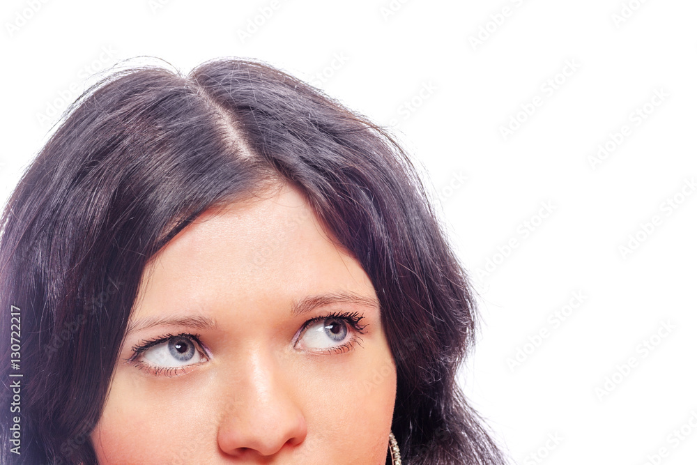 Fototapeta premium woman looking up
