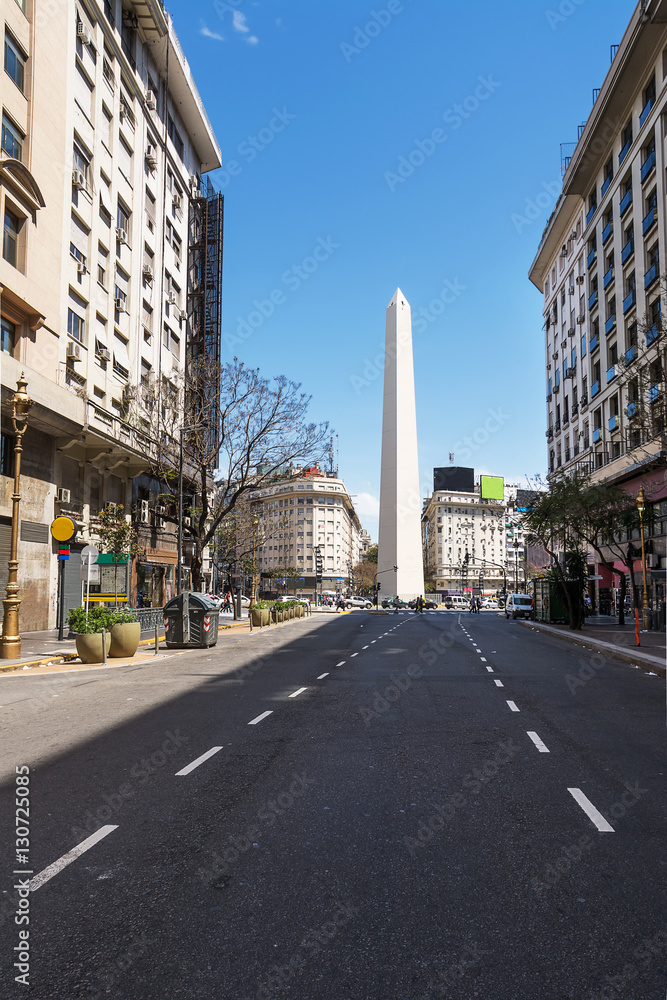 Obelisk from Avenida Roque Saenz Pena in Buenos Aires