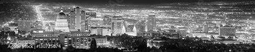 Salt Lake City black and white panoramic picture, USA. © MaciejBledowski