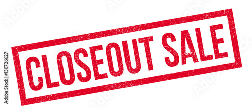 Closeout Sale rubber stamp. Grunge design with dust scratches. Effects can be easily removed for a clean, crisp look. Color is easily changed.