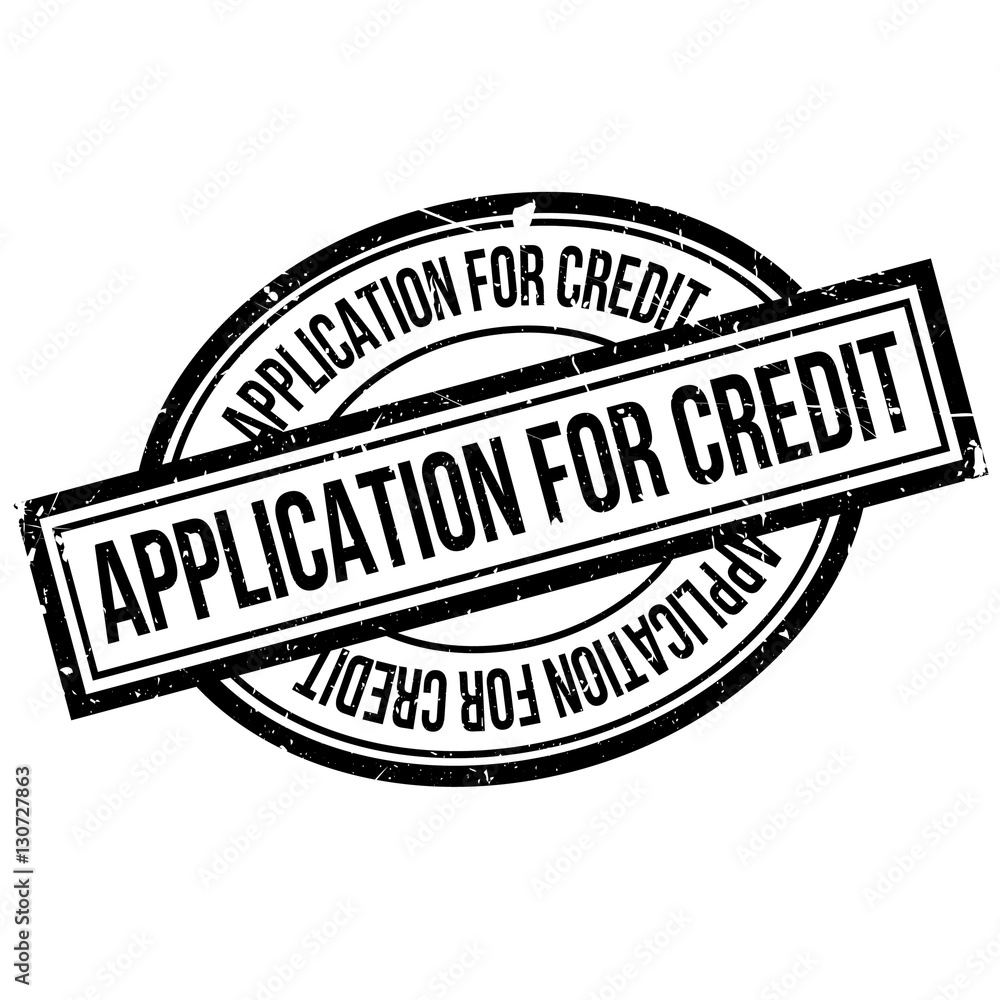 Application For Credit rubber stamp. Grunge design with dust scratches. Effects can be easily removed for a clean, crisp look. Color is easily changed. Application For Credit rubber stamp. Grunge design with dust scratches. Effects can be easily removed for a clean, crisp look. Color is easily changed.