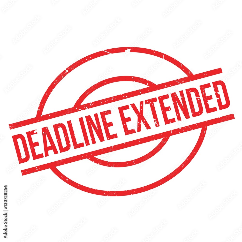 Deadline Extended rubber stamp. Grunge design with dust scratches. Effects can be easily removed for a clean, crisp look. Color is easily changed. Deadline Extended rubber stamp. Grunge design with dust scratches. Effects can be easily removed for a clean, crisp look. Color is easily changed.