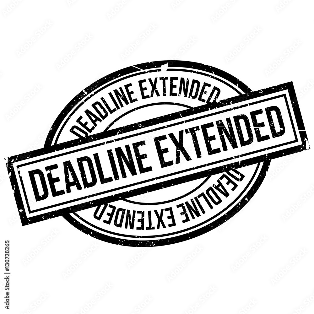 Deadline Extended rubber stamp. Grunge design with dust scratches. Effects can be easily removed for a clean, crisp look. Color is easily changed. Deadline Extended rubber stamp. Grunge design with dust scratches. Effects can be easily removed for a clean, crisp look. Color is easily changed.