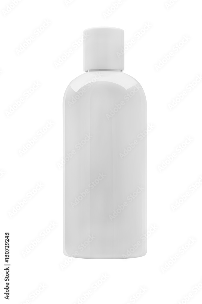 White plastic bottle use for soap or shampoo and cosmetic witho White plastic bottle use for soap or shampoo and cosmetic witho