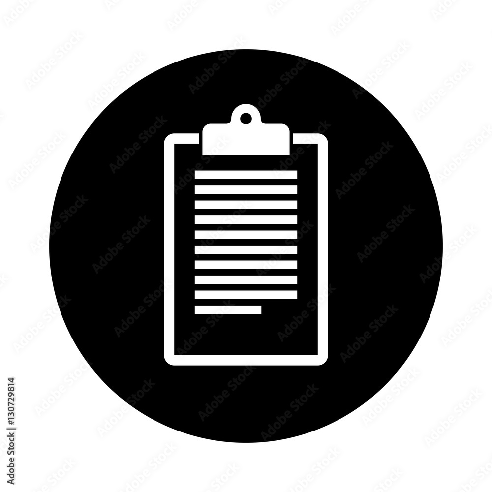 Clipboard icon. Black round icon isolated on white background. Round icon. Notepad silhouette. Simple circle icon. Web site page and mobile app design element. Clipboard icon. Black round icon isolated on white background. Round icon. Notepad silhouette. Simple circle icon. Web site page and mobile app design element.