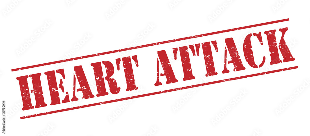 heart attack red stamp on white background heart attack red stamp on white background
