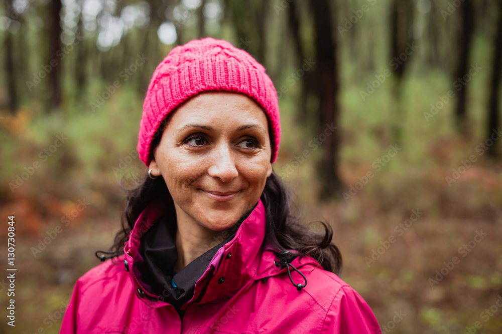 Matured woman in the forest Matured woman in the forest