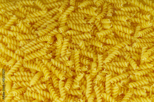 Fusilli noodles isolated
