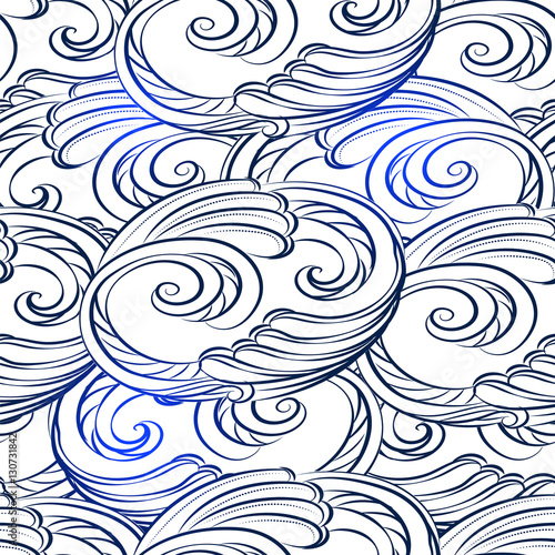 seamless pattern of waves