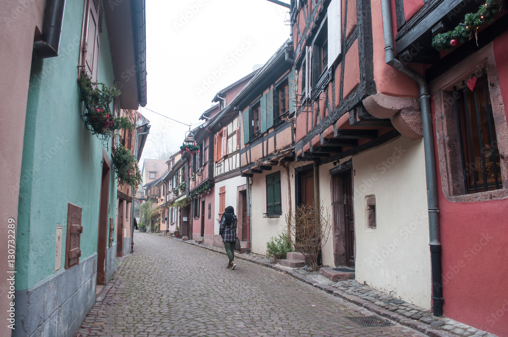 ruelle typique du village de kaysersberg en Alsace