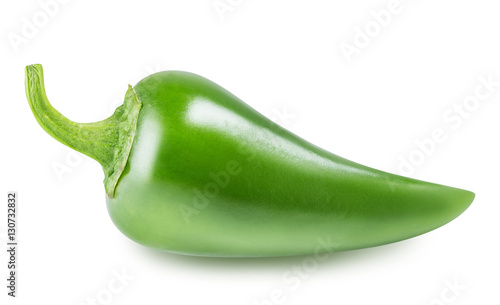 Fotografie green jalapeno isolated on white background