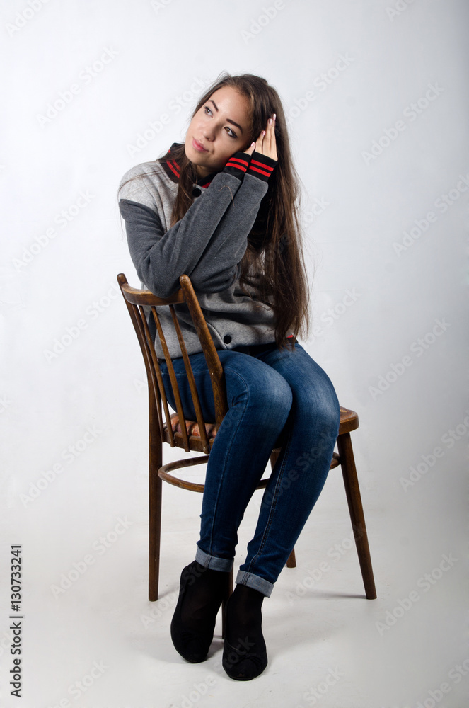 beautiful girl in a warm sweater beautiful girl in a warm sweater