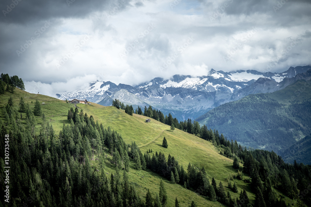 Obraz premium Panorama über die Bichlalm in Großarl, Salzburger Land