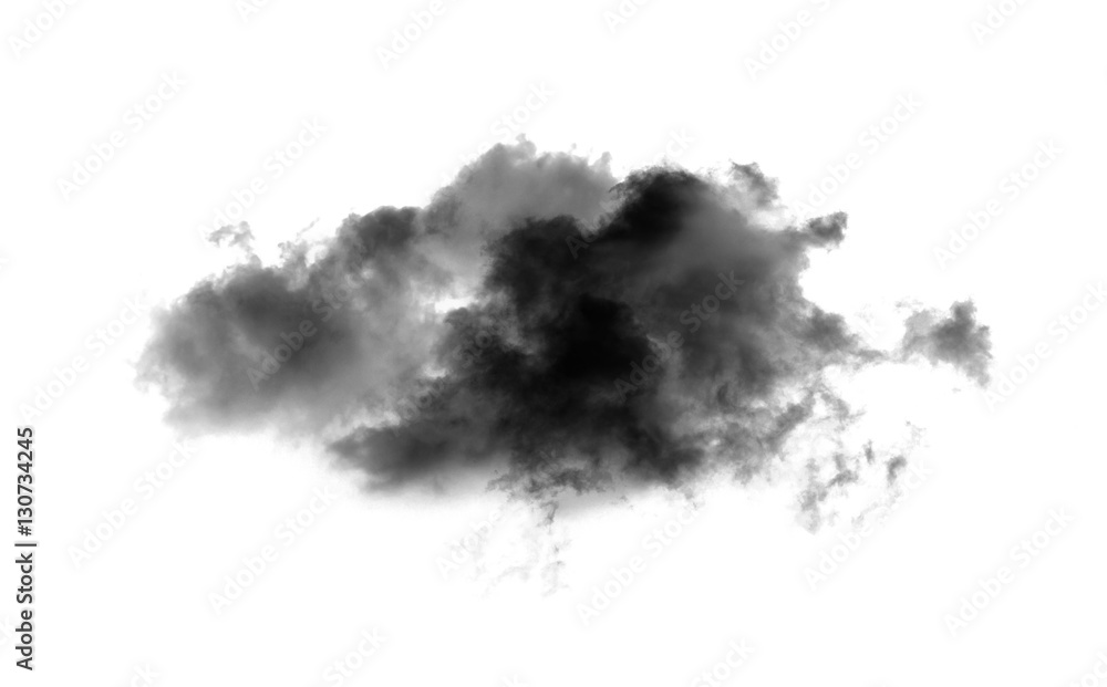 black  clouds on white background