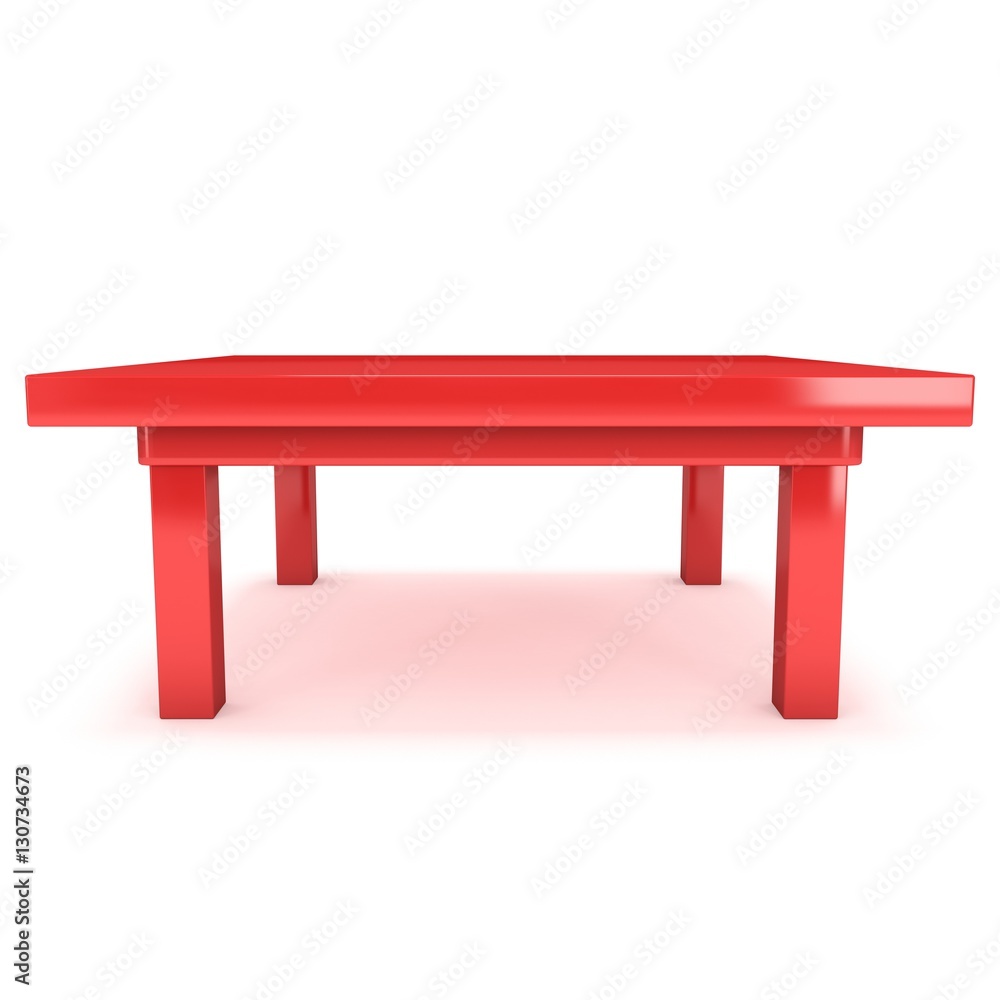 Red Table. 3D render isolated on white. Platform or Stand Illustration. Template for Object Presentation. Red Table. 3D render isolated on white. Platform or Stand Illustration. Template for Object Presentation.