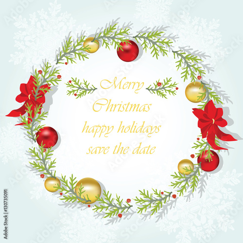 Round Christmas wreath