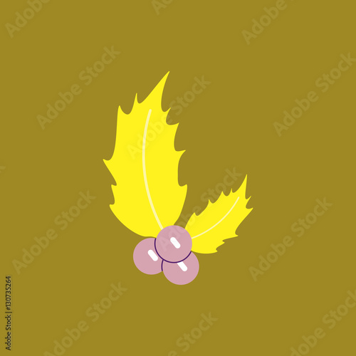new year rowanberry Vector illustration christmas rowanberry