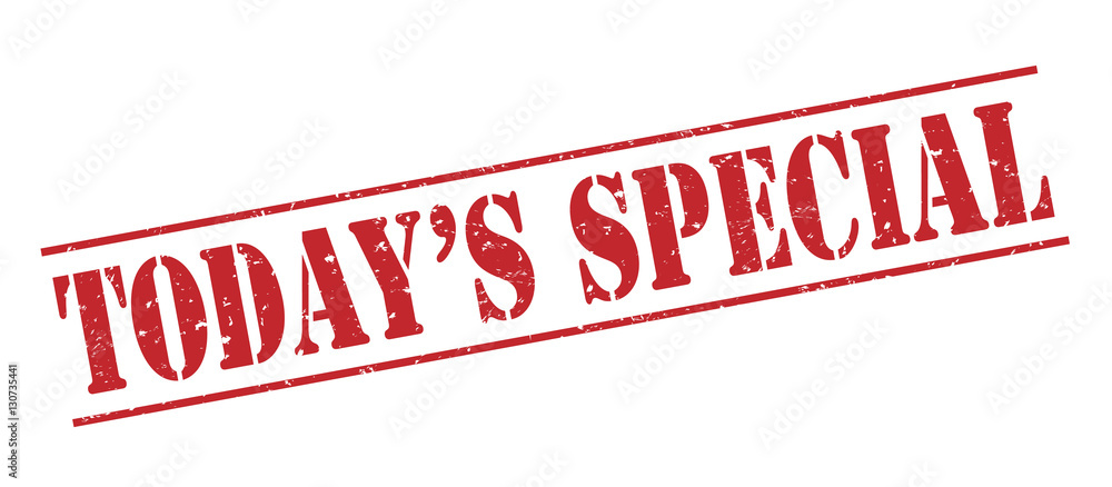 todays special red stamp on white background todays special red stamp on white background