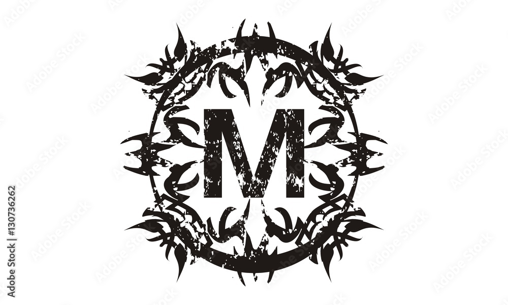 Obraz premium Rough Letter M