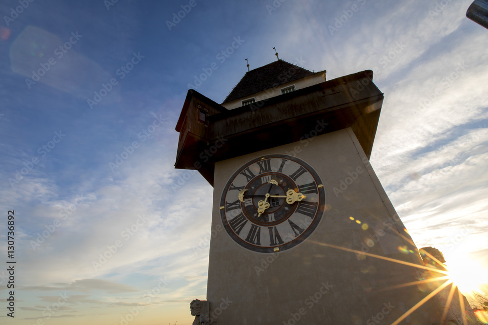 Uhrturm am Grazer Schlossberg, Österreich