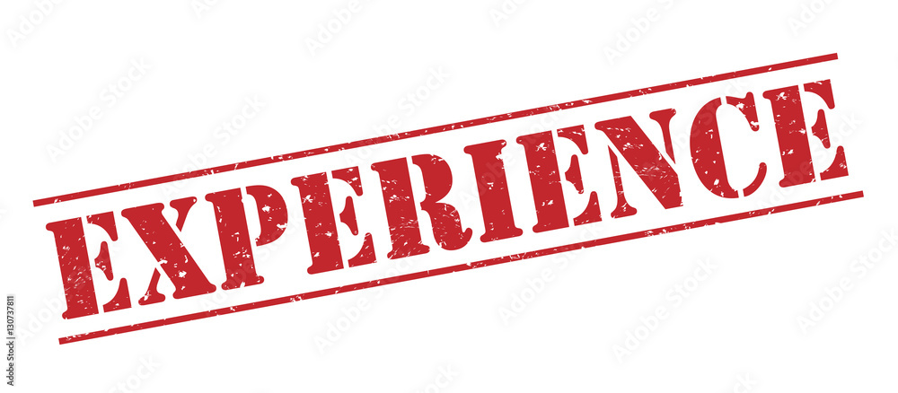 experience red stamp on white background experience red stamp on white background