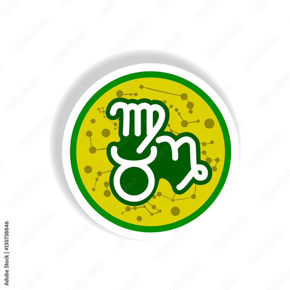 stylish icon in paper sticker style zodiacal earth element stylish icon in paper sticker style zodiacal earth element
