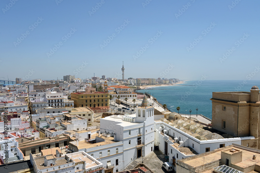 Blick über die Dächer von Cadiz Andalusien
