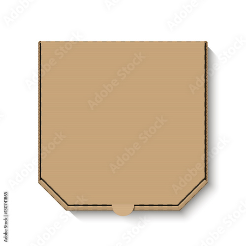 Blank brown cardboard pizza box for your design 