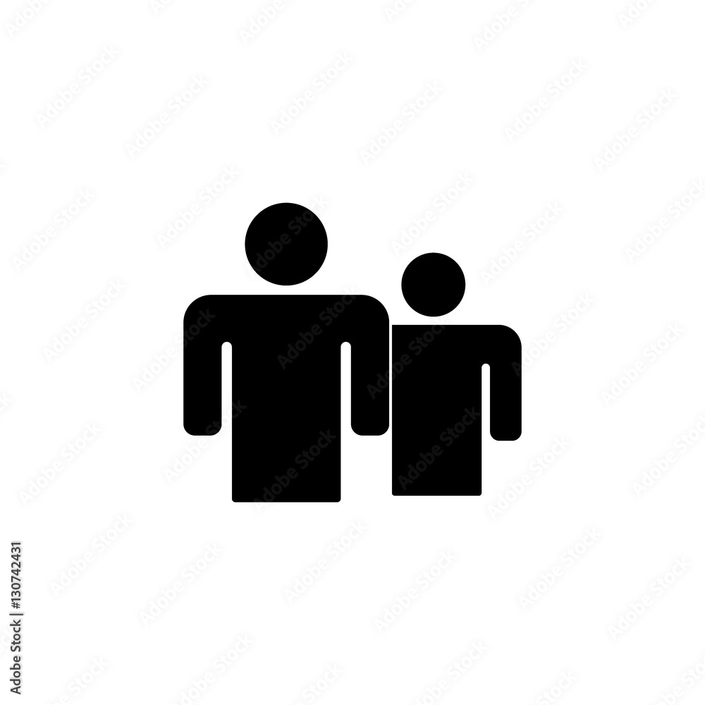 Two people on a white background icon