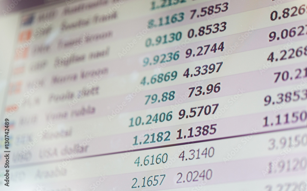 digital display with currency exchange rates digital display with currency exchange rates