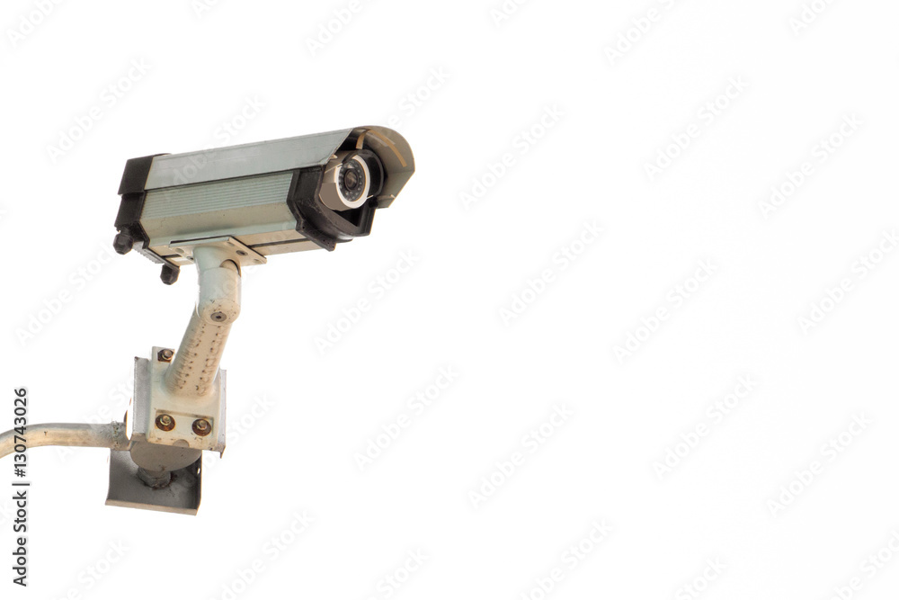 CCTV security cameras outside the white building CCTV security cameras outside the white building
