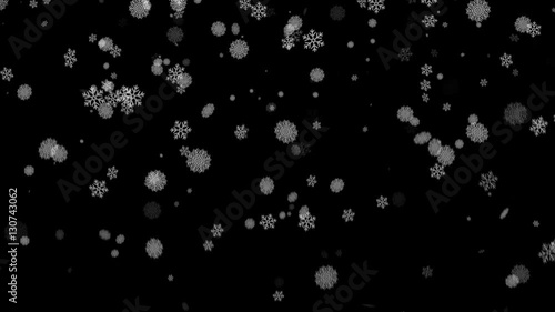 Falling snowflakes loopable animation