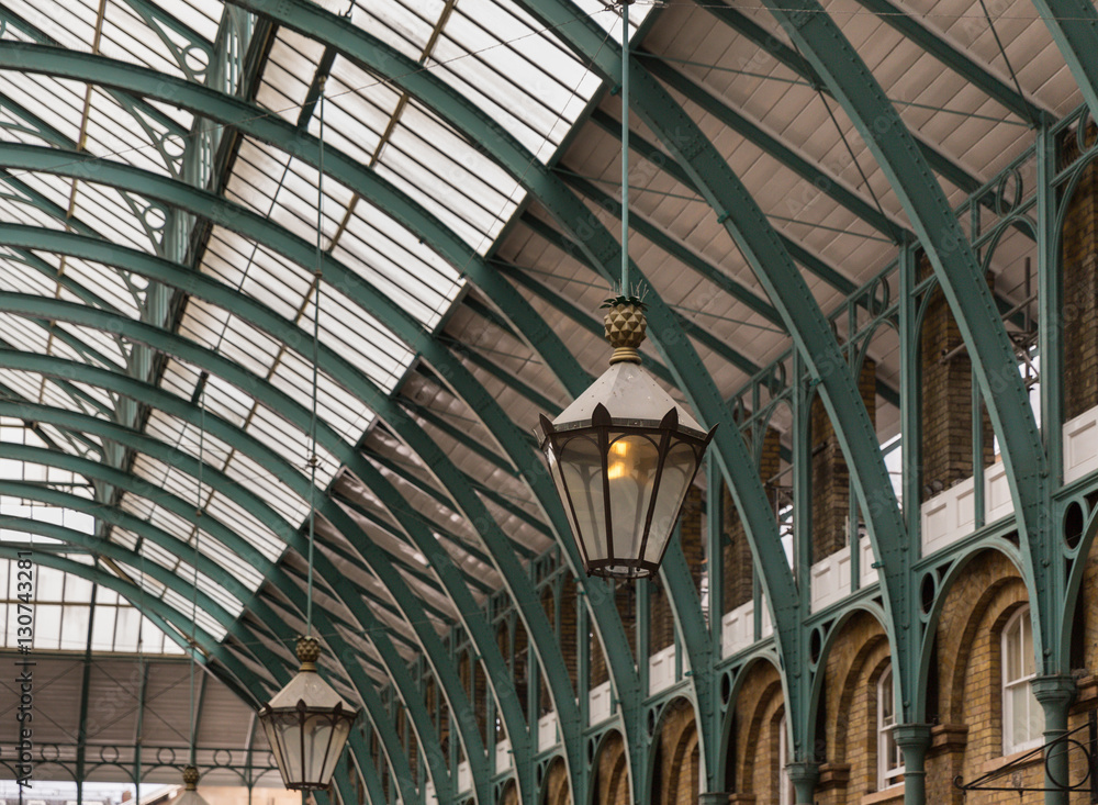 The roof and canopy of Covent Garden Market