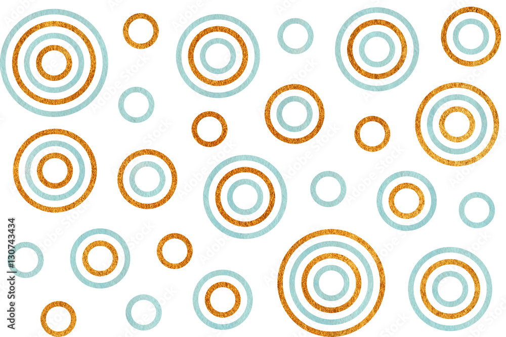 Watercolor circles pattern. Watercolor circles pattern.