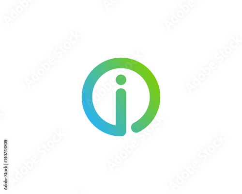 Letter I Modern Logo Design Element