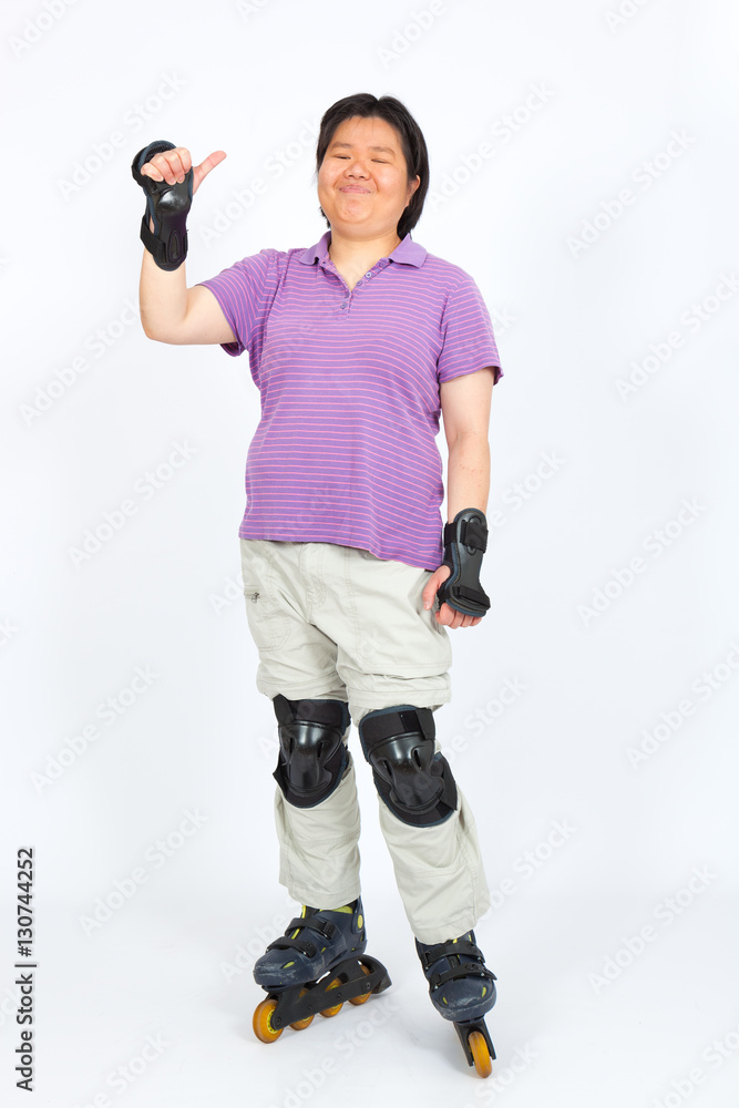 Beautiful woman doing different expressions in different sets of clothes: thumbs up Beautiful woman doing different expressions in different sets of clothes: thumbs up