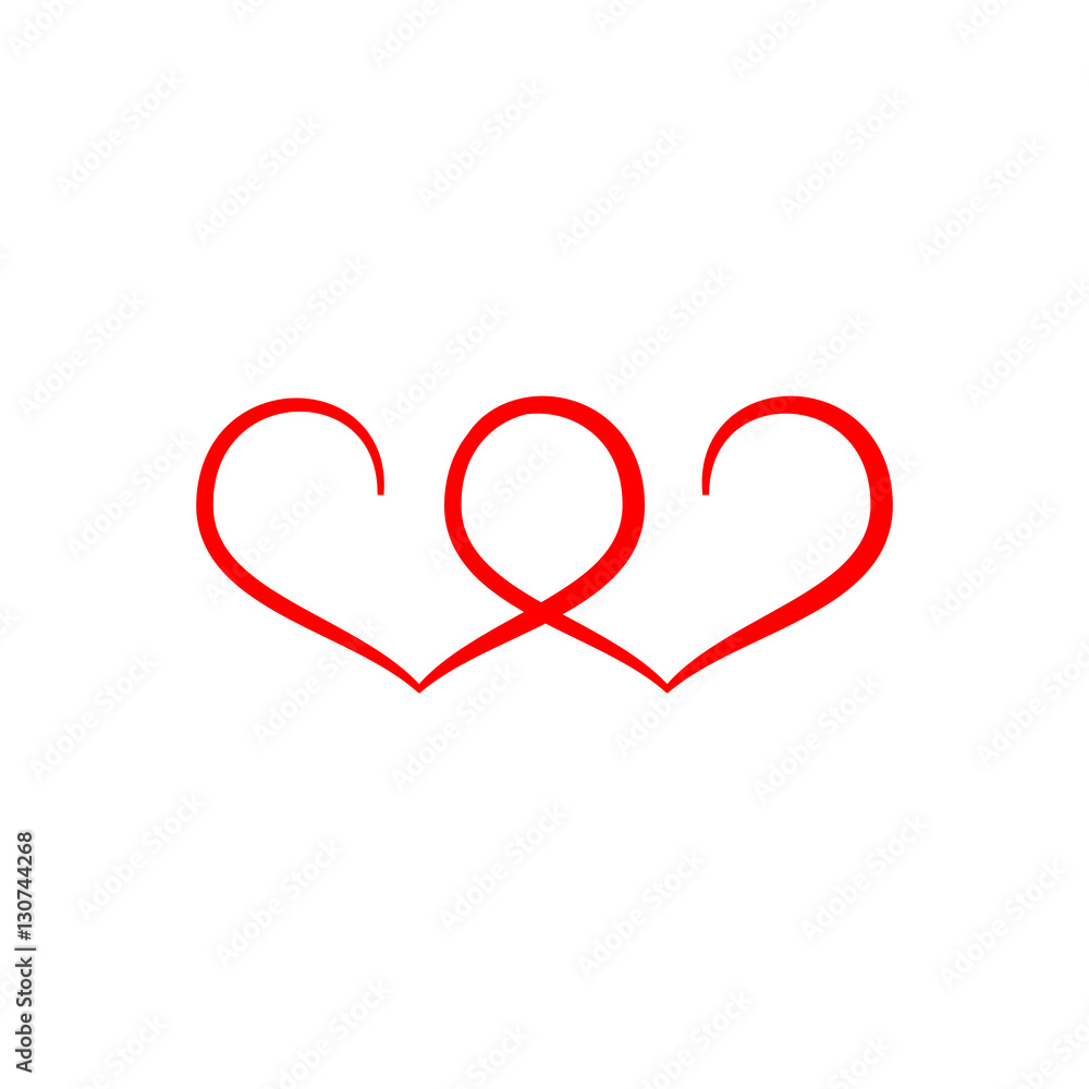 Heart two isolated